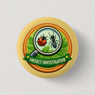 Insektenforscher Explorer | Kids Outdoor Auszeichn Button