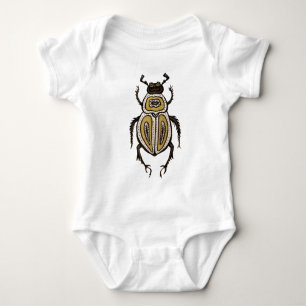 Insektenkunst Lover Yellow Decorative Käfer Baby Strampler