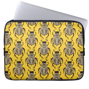 Insektenkunst Lover Yellow Decorative Käfer Laptopschutzhülle