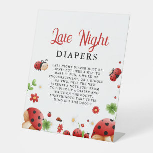 Insektenlaute Lady Late Night Diaper Kinderduschen Sockelschild