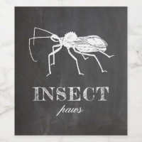 Insektenpaws. Chalkboard-Halloween-Party. Hexe