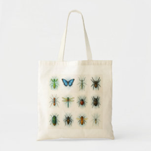 Insektensammlung Aquarellmalerei Insektenkunst Tragetasche