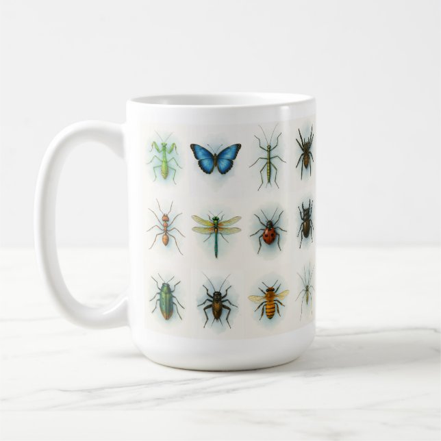 Insektensammlung Aquarellmalereien Insektenkunst Kaffeetasse (Links)