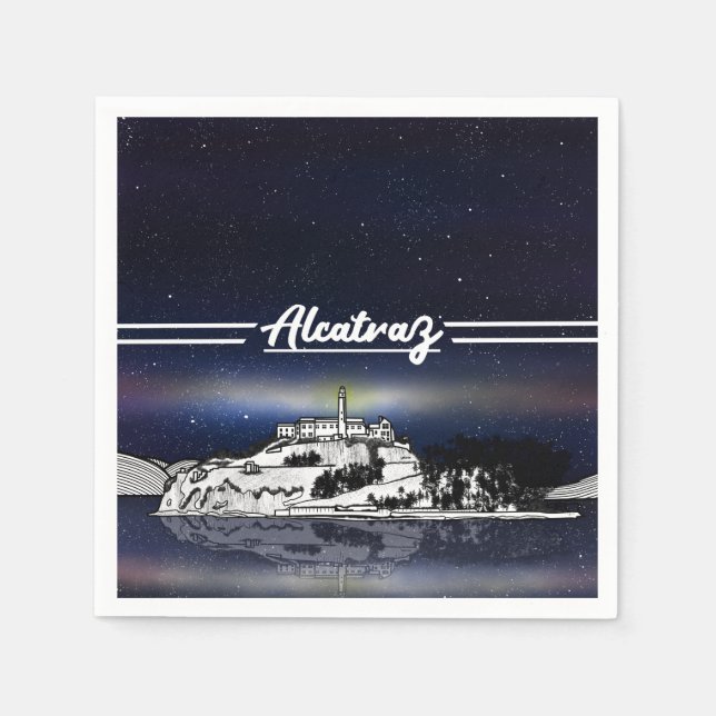 Insel Alcatraz Serviette (Vorderseite)