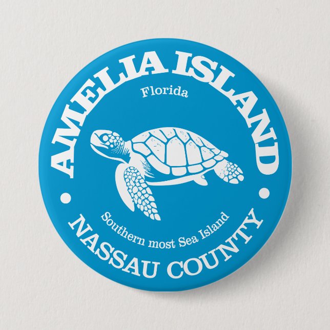 Insel Amelia (Meeresschildkröte) Button (Vorderseite)