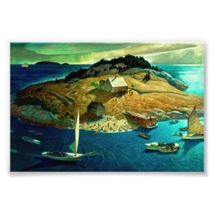 Insel Beerdigung von Newell Convers Wyeth Fotodruck