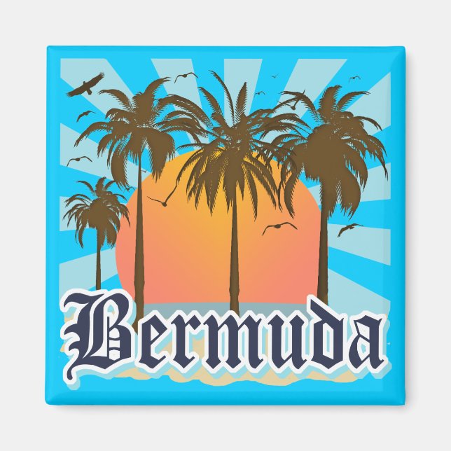 Insel Bermuda Souvenirs Magnet (Vorne)