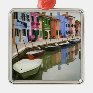 Insel Burano, Burano, Italien. Bunt 4 Silbernes Ornament