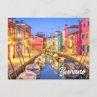 Insel Burano, Italien Postkarte