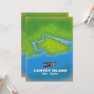 Insel Canvey, Essex Endland Karte