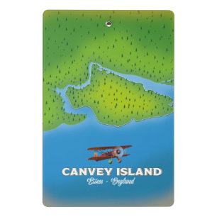 Insel Canvey, Essex Endland Karte Mini Klemmbrett