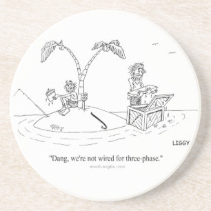 Insel-Cartoon-Untersetzer Untersetzer