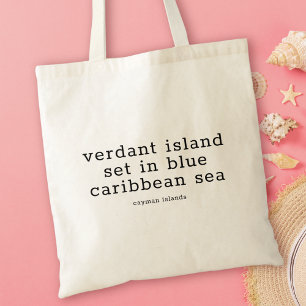 Insel Cayman Islands National Song Verdant Island Tragetasche