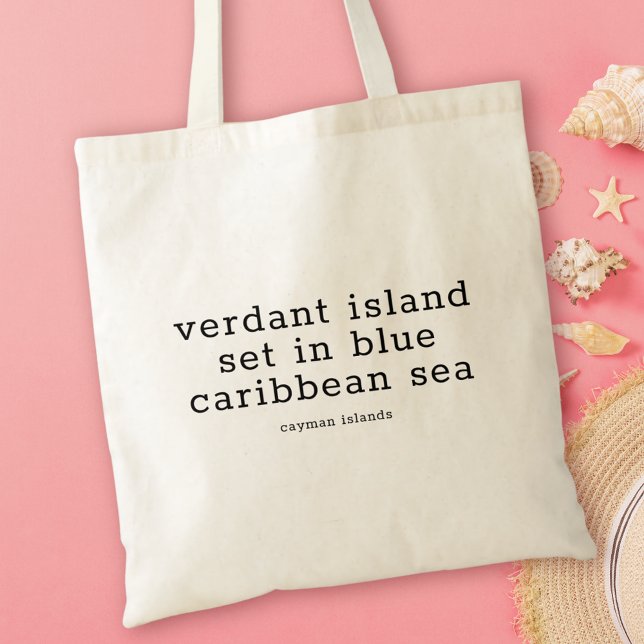 Insel Cayman Islands National Song Verdant Island Tragetasche (Von Creator hochgeladen)
