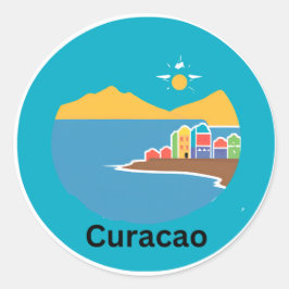 Insel Curacao Runder Aufkleber
