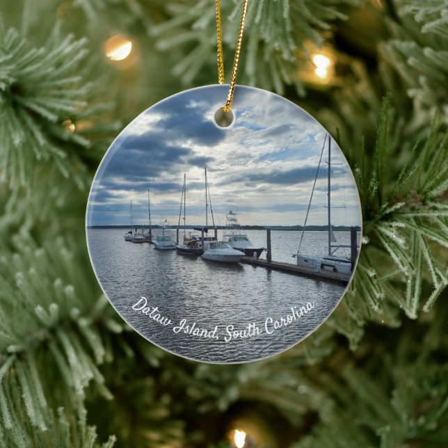 Insel Datw, Beaufort, Südkarolina Keramik Ornament (Baum)