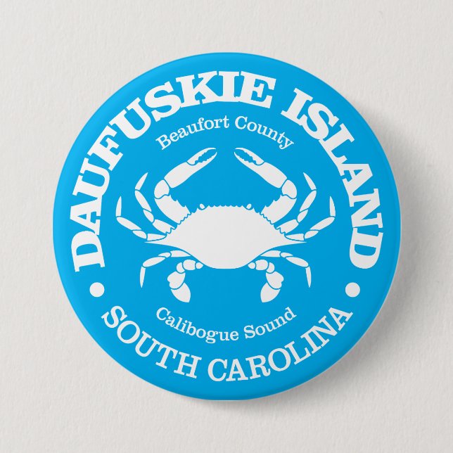 Insel Daufuskie (Krabbe) Button (Vorderseite)