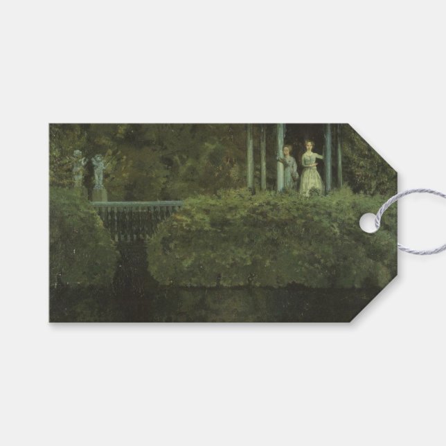 Insel der Liebe (von Konstantin Somov) Geschenkanhänger (Vorderseite (Horizontal))