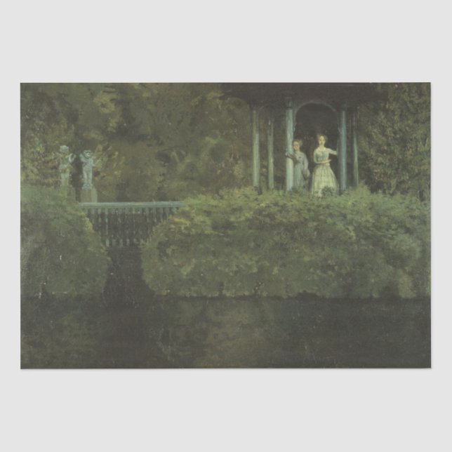 Insel der Liebe (von Konstantin Somov) Seidenpapier (Vorderseite)