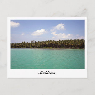 Insel der Malediven Postkarte