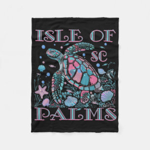 Insel der Palmen Sc Schildkrötenliebhaber Farbige Fleecedecke