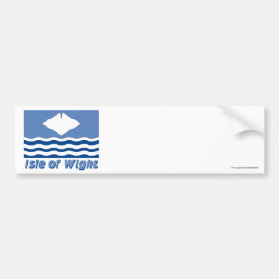 Insel der Wight-Flagge mit Namen Autoaufkleber