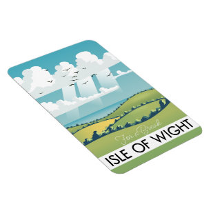Insel des leichten Reiseplakats. Magnet