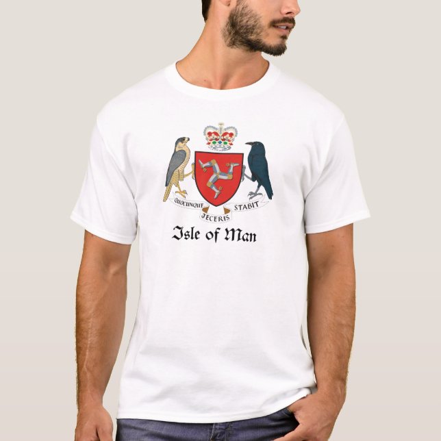 INSEL DES MENSCHEN - Flagge/Logo/Wappen/Insignien T-Shirt (Vorderseite)