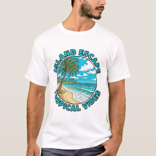 Insel Escape Tropische Vibes Palme T-Shirt