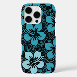 Insel Floral Hawaiianischer Hibiskus Pinstriped Aq iPhone 16 Pro Hülle