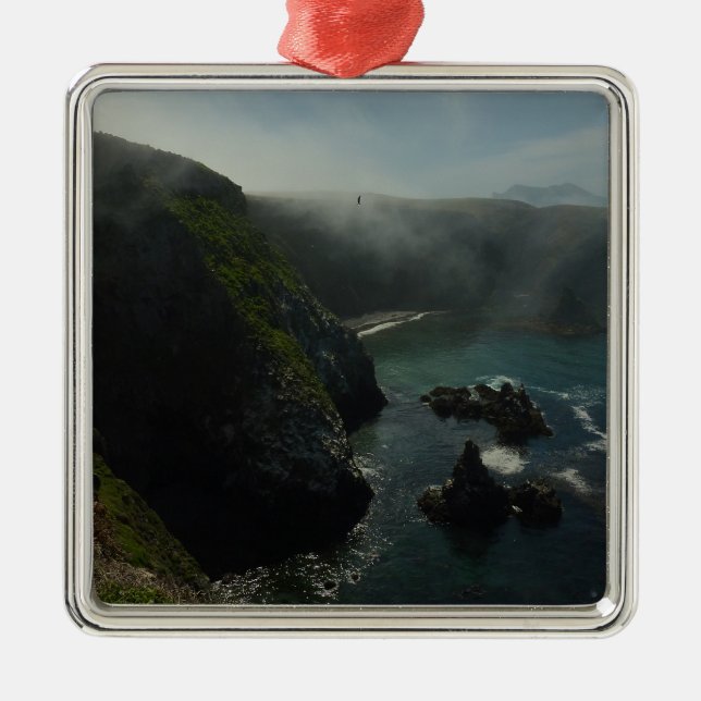 Insel Foggy Anacapa auf den Kanalinseln Ornament Aus Metall (Vorne)