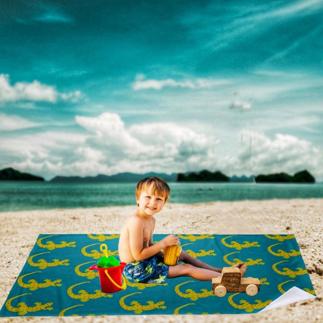 Insel Gecko Strandtuch (This Island Gecko Beach Towel, is a fun design for kids!)