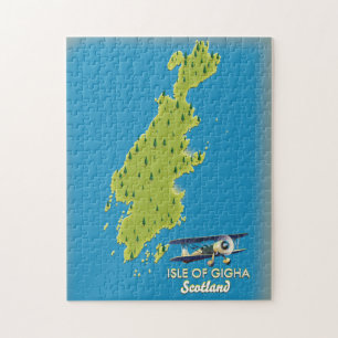 Insel Gigha Schottland Karte