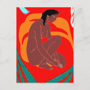 Insel Girl, Hawaii, Tahiti Postkarte