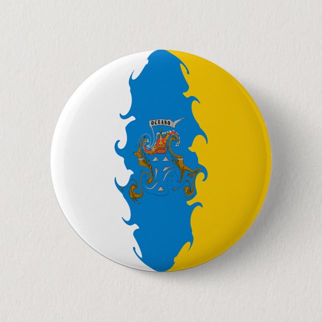Insel-Gnarly Flagge Button (Vorderseite)