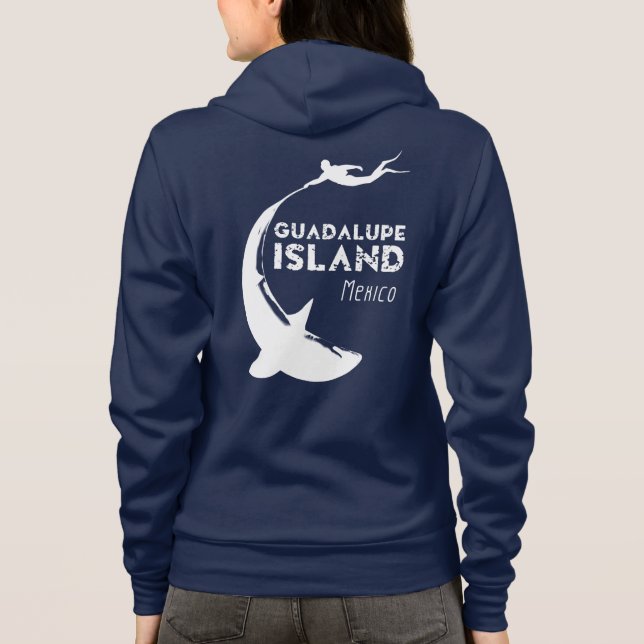 Insel Guadalupe Mexiko | Tauchen mit Haien Hoodie (Rückseite)