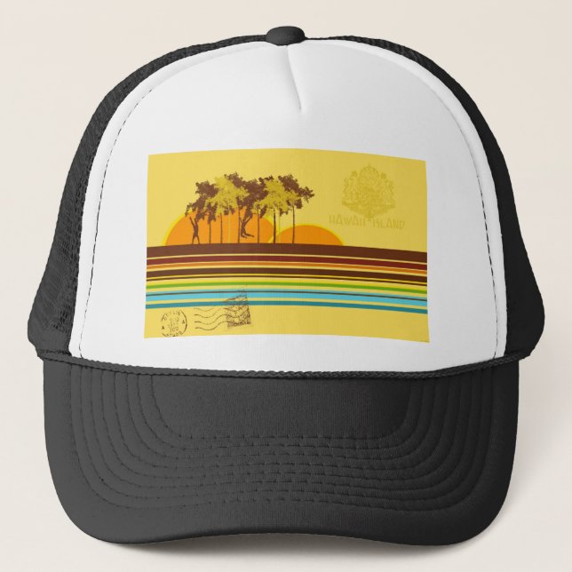 Insel Hawaii Truckerkappe (Vorderseite)