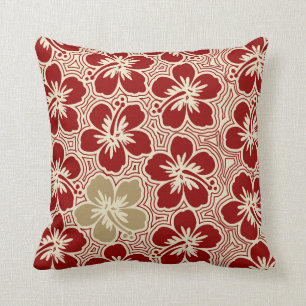 Insel Hibiskus Hawaiian Reversible Square Kissen