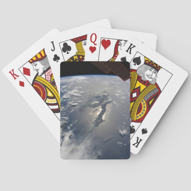 Insel Hispaniola mit Sunglin Spielkarten (Rückseite)