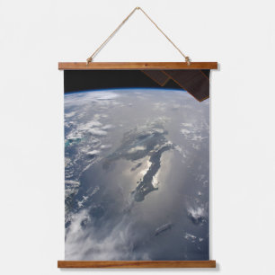 Insel Hispaniola mit Sunglin Wandteppich Mit Holzrahmen