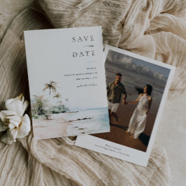 Insel Hochzeit in Urlaubsort Save the Date Einladung