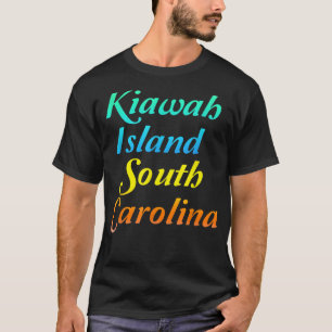 Insel Kiawah South Carolina SC Palm Tree Surfboar T-Shirt