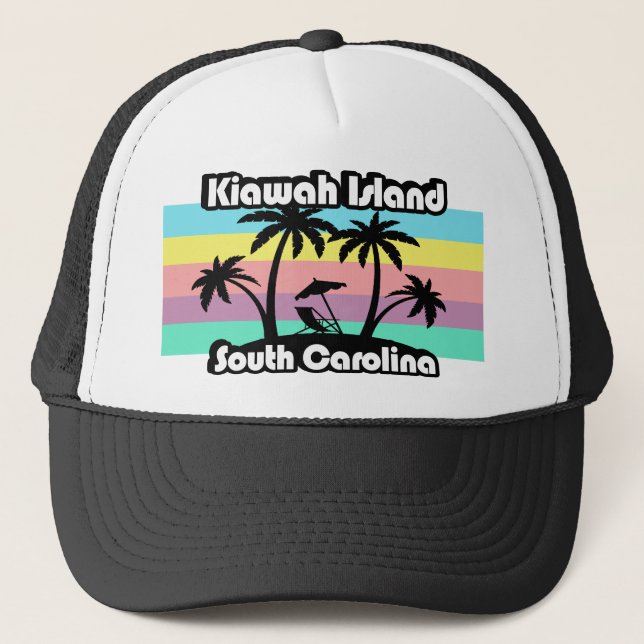 Insel Kiawah South Carolina Truckerkappe (Vorderseite)
