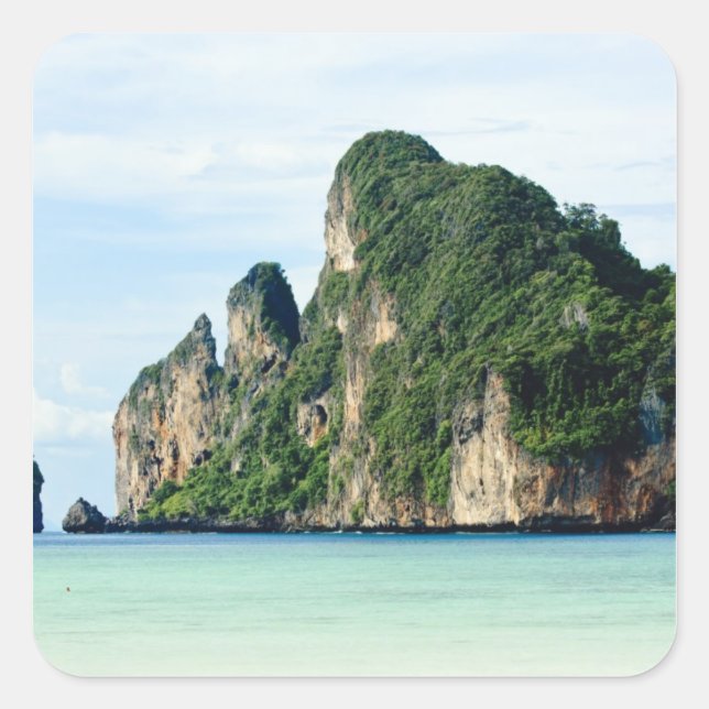 Insel Ko Phi Phi am Andamansee, Krabi Quadratischer Aufkleber (Vorderseite)
