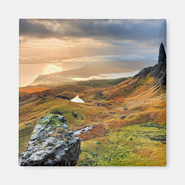 Insel Man landschaftliche Landschaftsfotografie Magnet (Vorne)