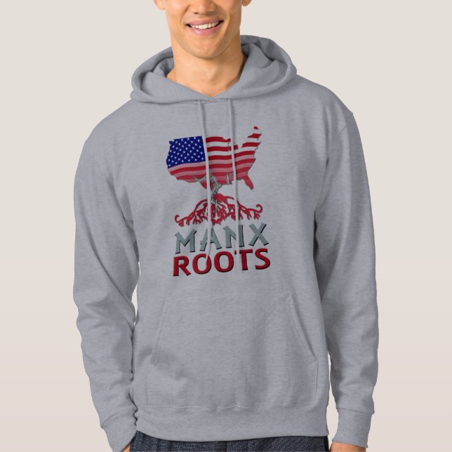 Insel Man Manx American Hoodie (Vorderseite)