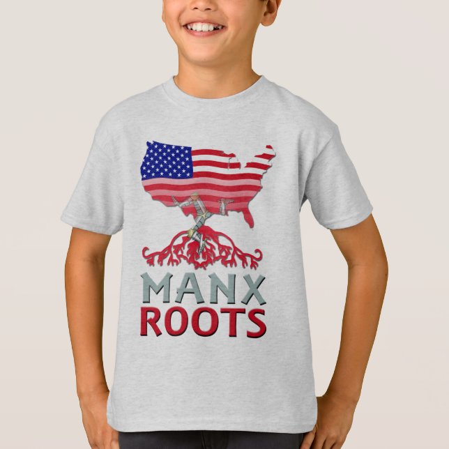 Insel Man Manx American T-Shirt (Vorderseite)