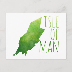 Insel Man Map Postkarte