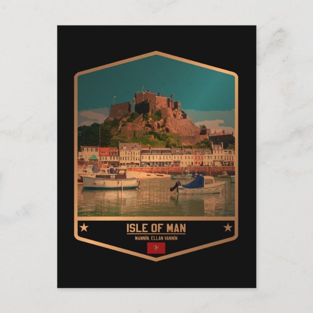 Insel Man Postkarte (Vorderseite)