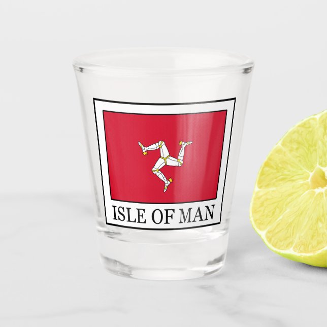 Insel Man Schnapsglas (Vorderseite)